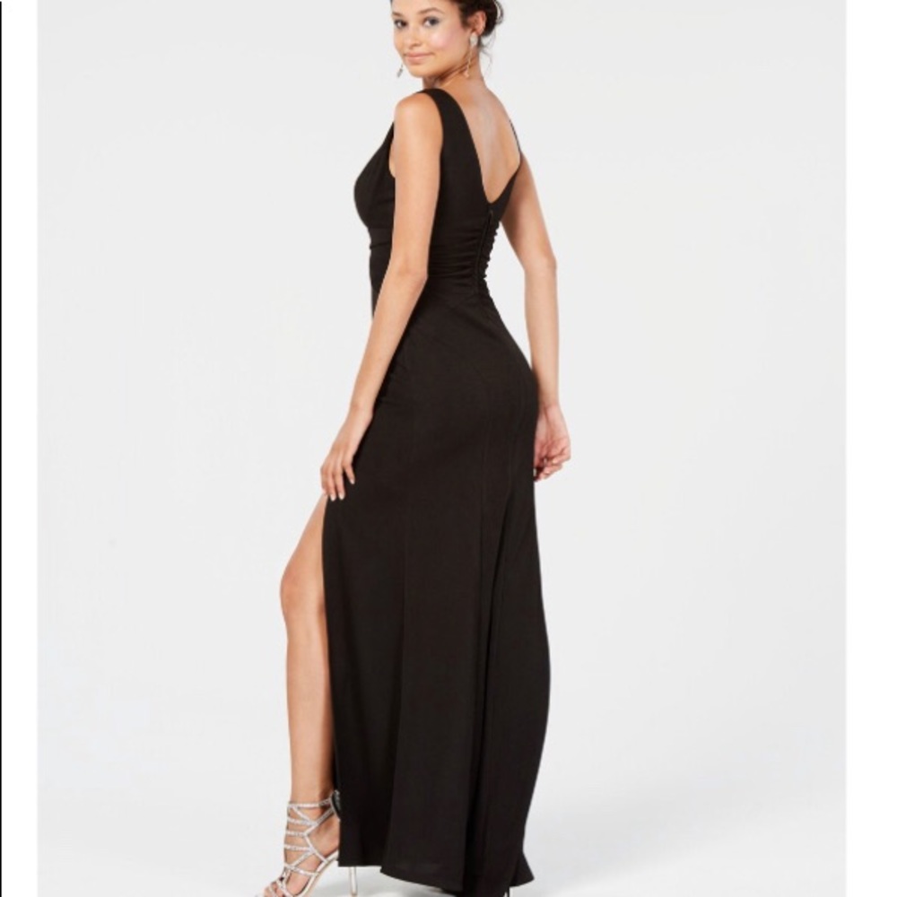 *SOLD* NWT Emerald Sundae Black Formal Slitted Dress - Picture 2 of 10